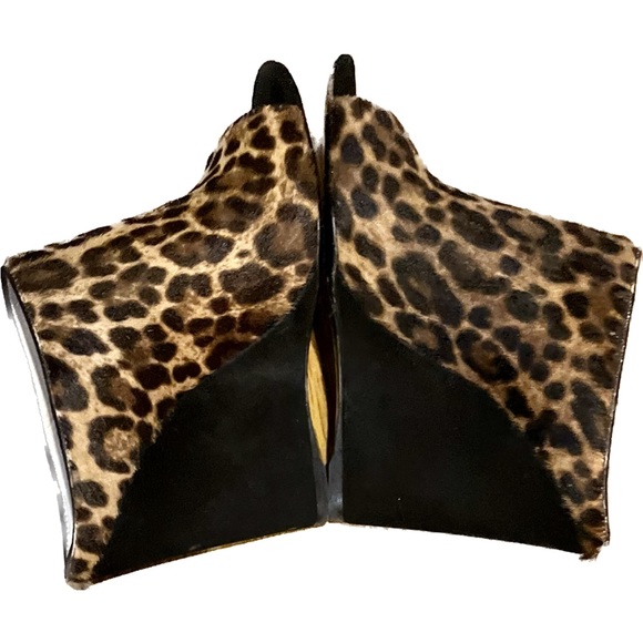 Prada Leopard - Print Dyed Calf Wedge Slides Size 37/7 - Picture 2 of 13